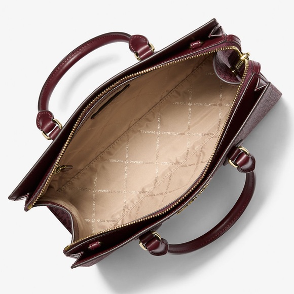 Michael Kors Sheila Medium Signature Logo and Metallic Satchel Crossbody CZ NWT - Picture 2 of 16